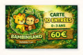 Carte Éléphanteau — 10 entrées Bambiniland (0-3 ans)