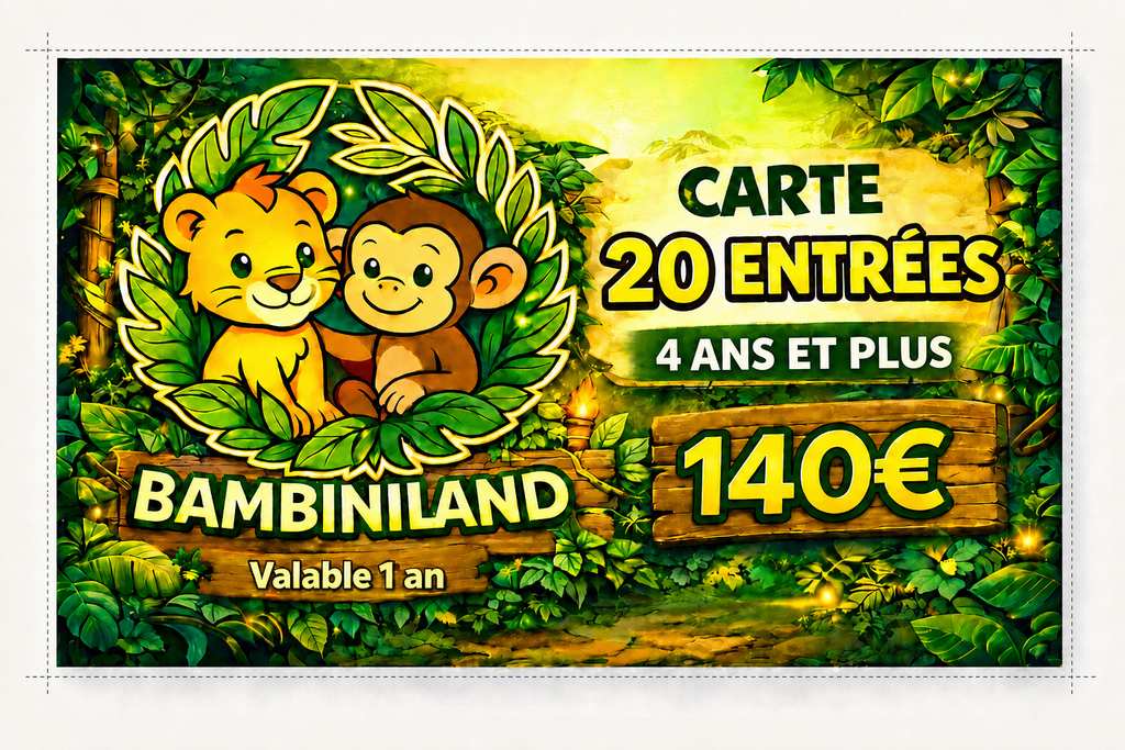 Carte Roi de la Jungle — 20 entrées Bambiniland