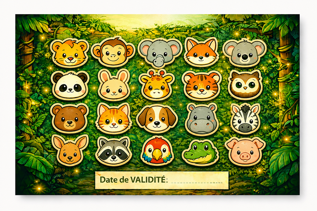 Carte Roi de la Jungle — 20 entrées Bambiniland (0-3 ans)