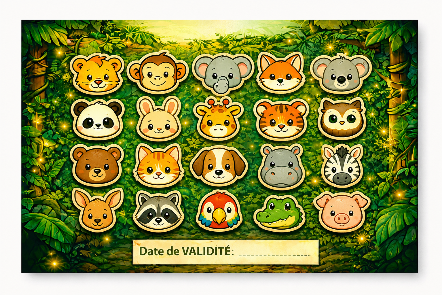 Carte Roi de la Jungle — 20 entrées Bambiniland (0-3 ans)